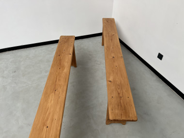 Paire de bancs en pin, DLG Charlotte Perriand, vue 15