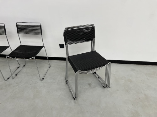Lot de 7 chaises "spaghetti" par Giandomenico Belotti, vue 2