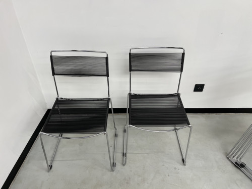 Lot de 7 chaises "spaghetti" par Giandomenico Belotti, vue 4