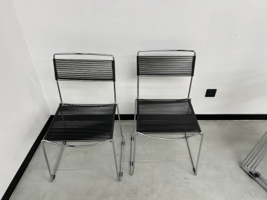 Lot de 7 chaises "spaghetti" par Giandomenico Belotti, vue 4