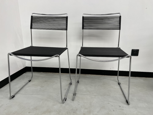 Lot de 7 chaises "spaghetti" par Giandomenico Belotti, vue 5