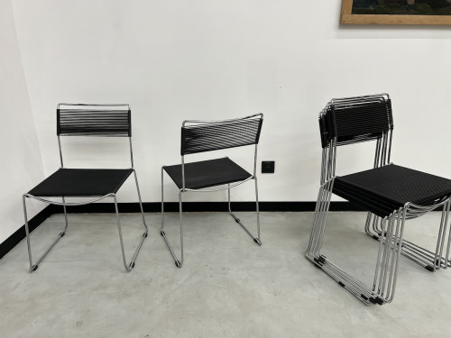 Lot de 7 chaises "spaghetti" par Giandomenico Belotti, vue 9