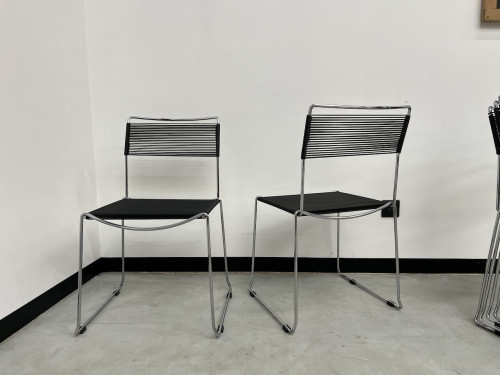 Lot de 7 chaises "spaghetti" par Giandomenico Belotti, vue 10
