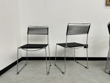 Lot de 7 chaises "spaghetti" par Giandomenico Belotti, vue 10