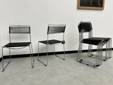 Lot de 7 chaises "spaghetti" par Giandomenico Belotti, vue 11