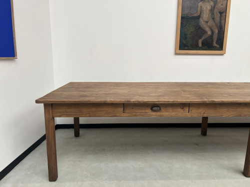 Table de ferme de 4 mètres, années 50, vue 12
