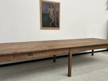 Table de ferme de 4 mètres, années 50, vue 13