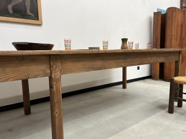 Table de ferme de 4 mètres, années 50, vue 24