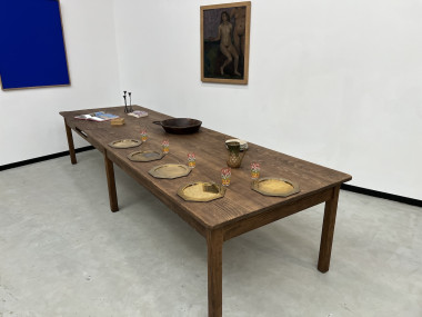 Table de ferme de 4 mètres, années 50, vue 45
