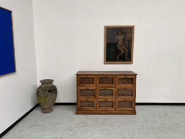 Meuble grainetier à tiroirs années 50, vue 2