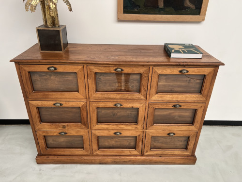 Meuble grainetier à tiroirs années 50, vue 32