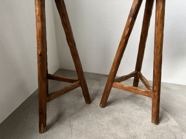 Tabourets de bar brutalistes, circa 1950, vue 6