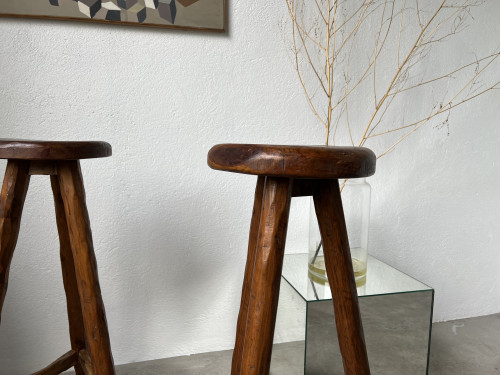 Tabourets de bar brutalistes, circa 1950, vue 9