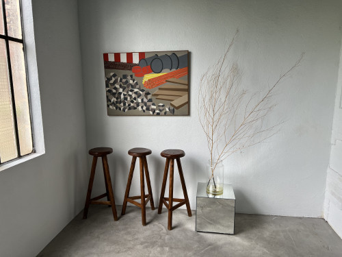 Tabourets de bar brutalistes, circa 1950, vue 12