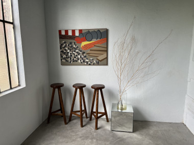 Tabourets de bar brutalistes, circa 1950, vue 12