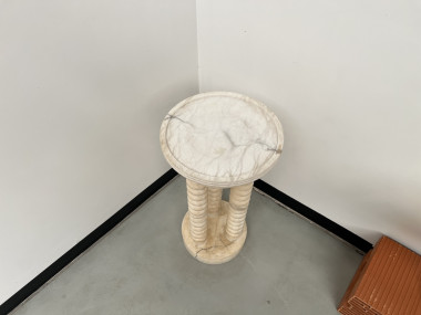 Sellette en marbre à 3 colonnes, circa 1970, vue 4