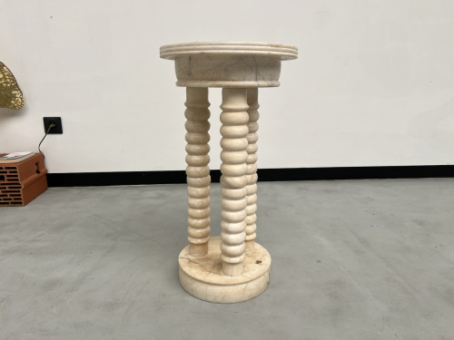 Sellette en marbre à 3 colonnes, circa 1970, vue 6