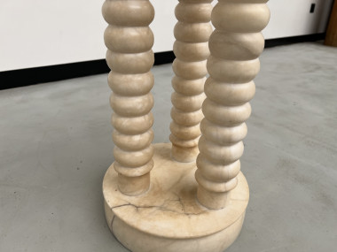 Sellette en marbre à 3 colonnes, circa 1970, vue 12