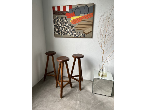 Tabourets de bar brutalistes, circa 1950, vue 13