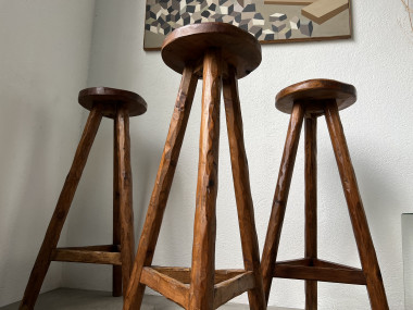 Tabourets de bar brutalistes, circa 1950, vue 16
