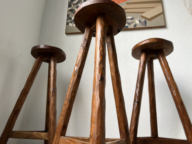 Tabourets de bar brutalistes, circa 1950, vue 17