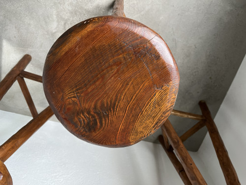 Tabourets de bar brutalistes, circa 1950, vue 19