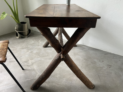 Bureau en noyer massif, art populaire, Savoie, vers 1900, vue 23