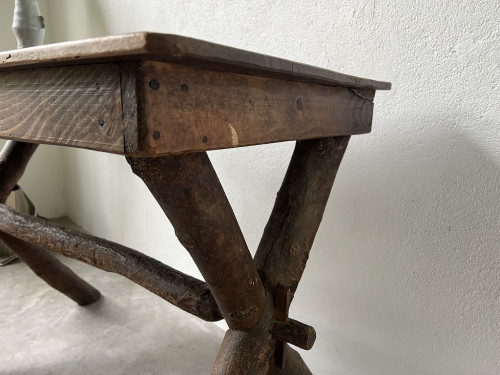 Bureau en noyer massif, art populaire, Savoie, vers 1900, vue 26