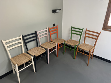6 chaises italiennes en corde et hêtre massif, vue 3