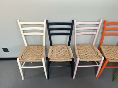 6 chaises italiennes en corde et hêtre massif, vue 5