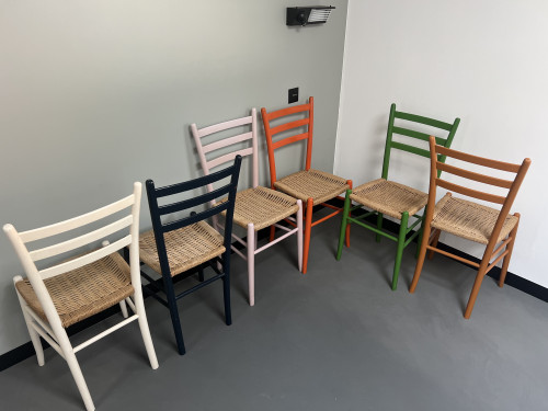 6 chaises italiennes en corde et hêtre massif, vue 13