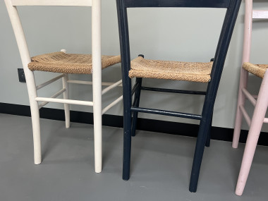 6 chaises italiennes en corde et hêtre massif, vue 16