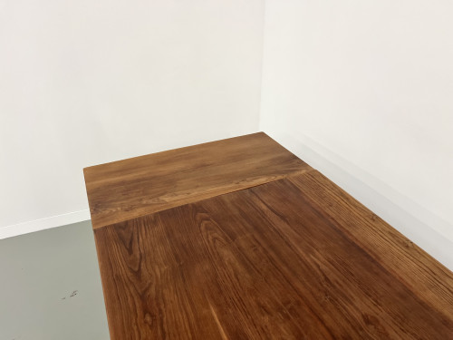Table à manger brutaliste en orme massif, années 50, vue 18