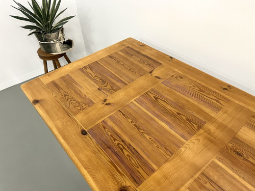 Table monastère savoyarde en pin massif, CIRCA 1970, vue 8