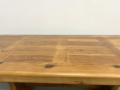 Table monastère savoyarde en pin massif, CIRCA 1970, vue 12