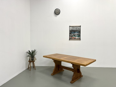 Table monastère savoyarde en pin massif, CIRCA 1970, vue 19