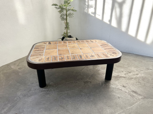 Table basse Roger Capron, modèle "Herbiers", vue 4