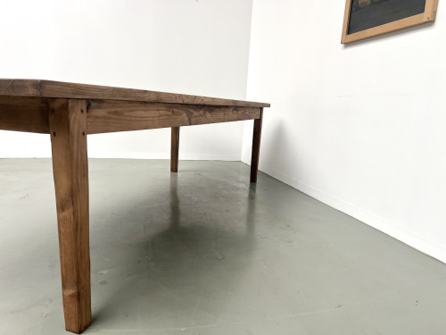 Très grande table de ferme en pin aux pieds fuseaux, vue 17