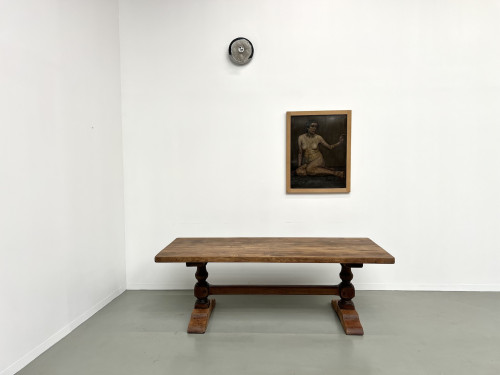 Table de monastère en chêne massif, vue 2