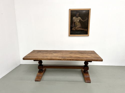 Table de monastère en chêne massif, vue 3
