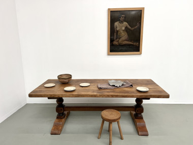 Table de monastère en chêne massif, vue 4