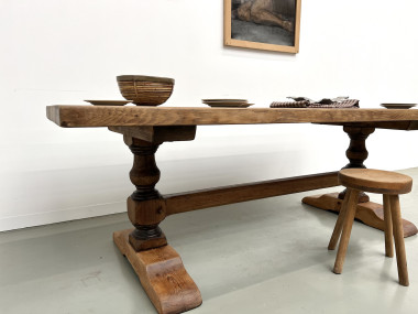 Table de monastère en chêne massif, vue 6