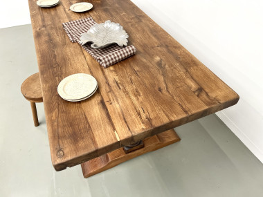 Table de monastère en chêne massif, vue 15