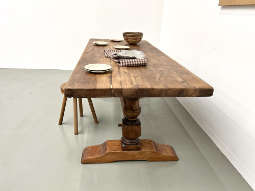 Table de monastère en chêne massif, vue 17