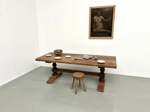 Table de monastère en chêne massif, vue 20