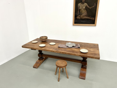 Table de monastère en chêne massif, vue 21