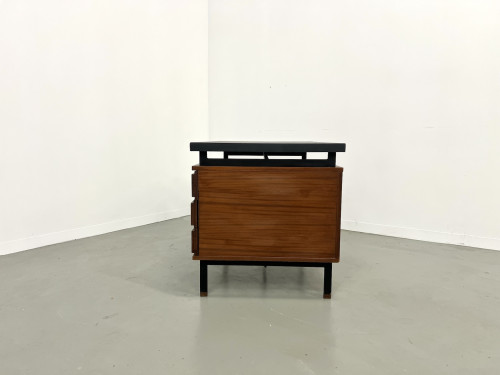 Bureau Pierre Guariche en teck et acier laqué., vue 24