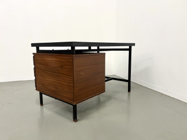 Bureau Pierre Guariche en teck et acier laqué., vue 25