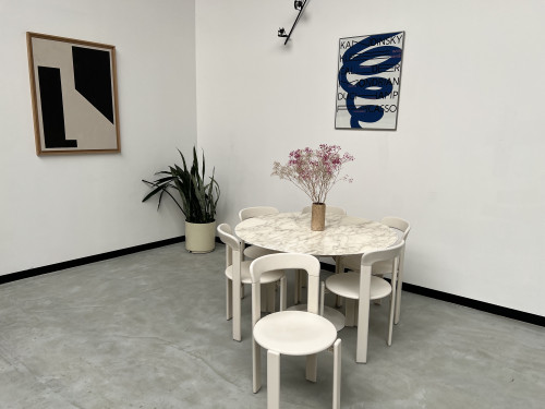 Table ronde Florence Knoll, plateau marbre et piétement tulipe, circa 1960, Eero Saarinen, vue 5