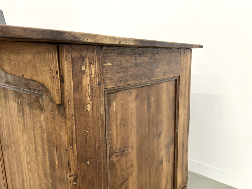 Grand comptoir de commerce ancien en pin massif, vue 11